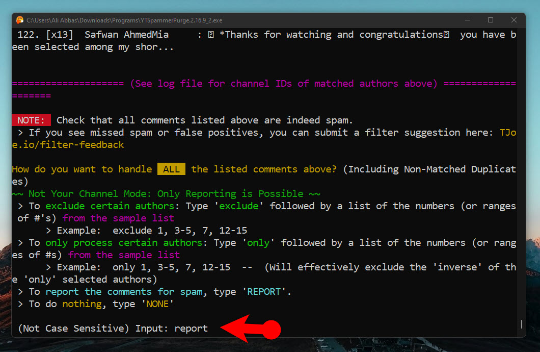 6 Report Spam Comments