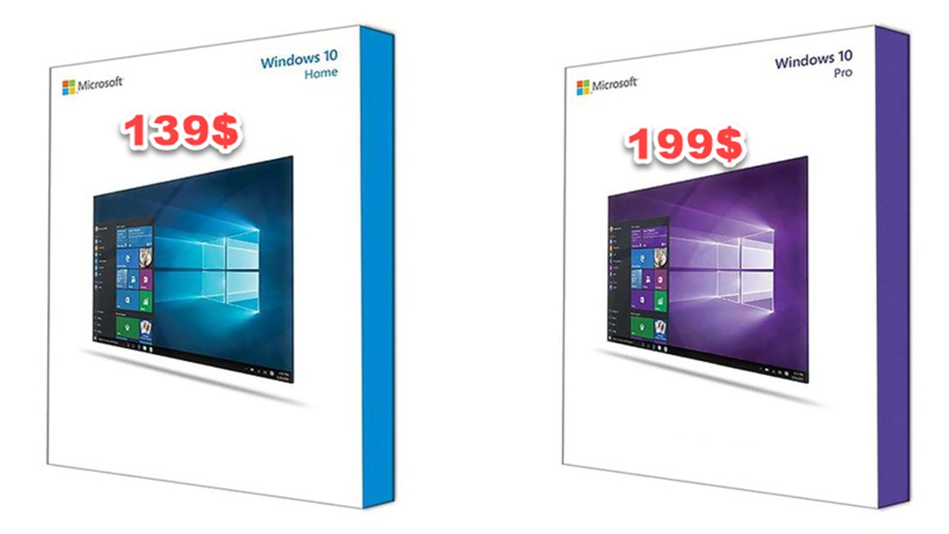 Price Of Windows 10 Home And Pro