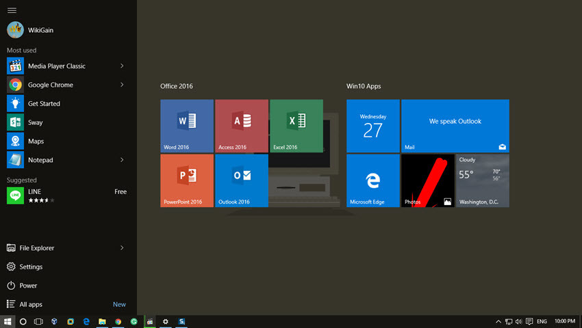 Enable Full Screen Start Menu In Windows 10