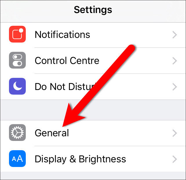 Settings General 6