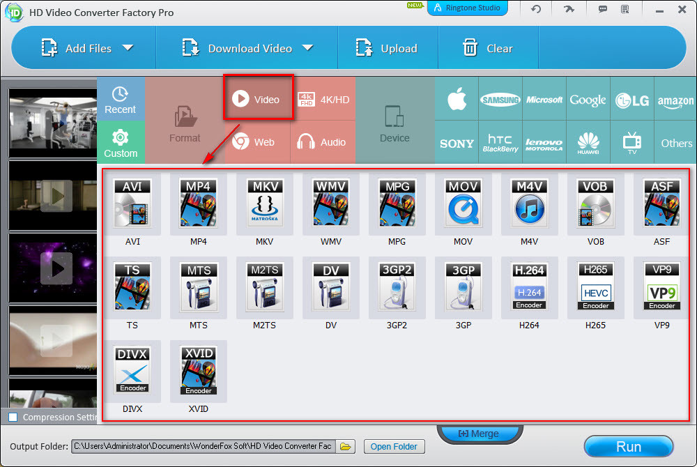 Choose Video Format