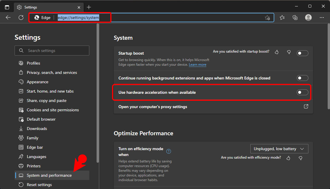 Enable Hardware Acceleration