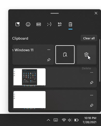 Delete An Item From Clipboard History