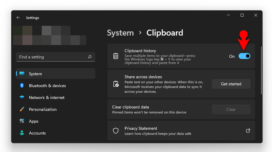 Enable 1 Clipboard History In Windows 11