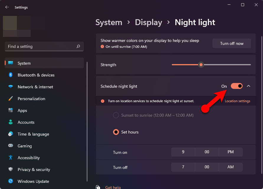 Schedule Night Light