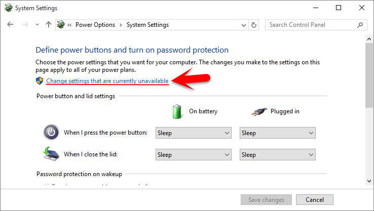 Change Settings That Are Unavailable