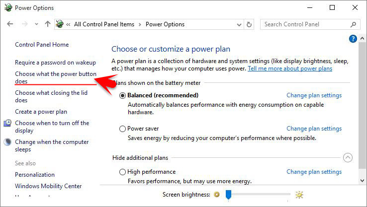 Choose What The Power Button Does