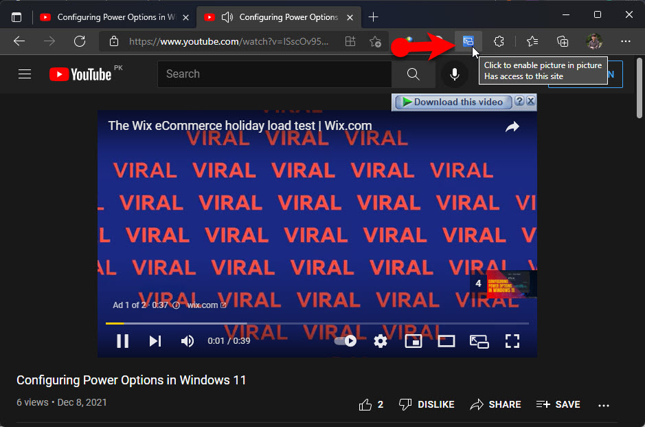 Enable Picture In Picture