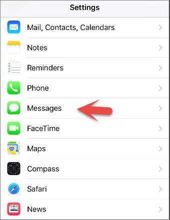 Settings Messages
