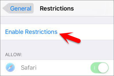 Enable Restrictions 2