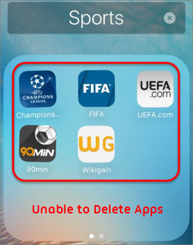 Unable To Delete Apps 2