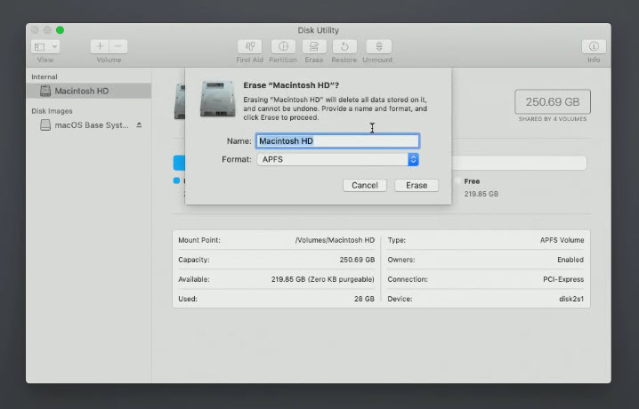 Erase The Disk