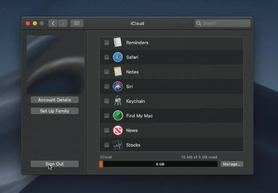 Sign Out Of Icloud