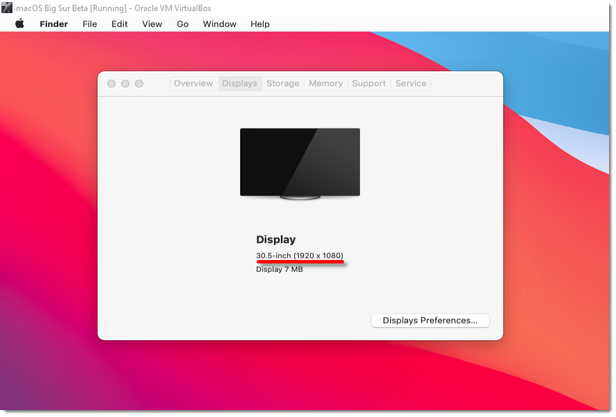 Changed Screen Resolution