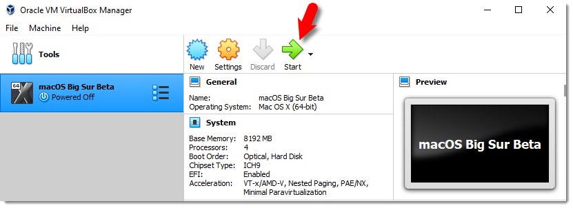 Start Macos Big Vm