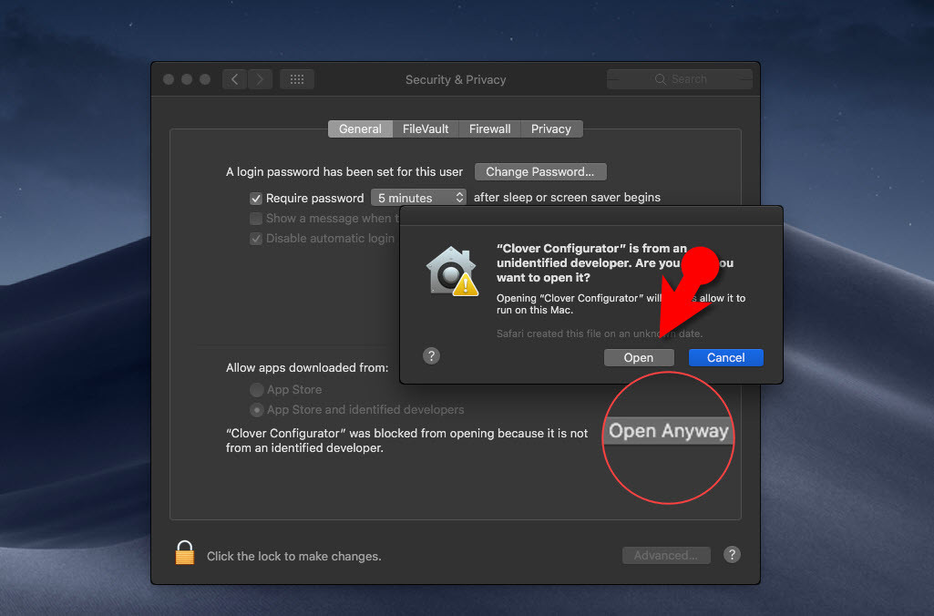 Clover Configurator Was Blocked