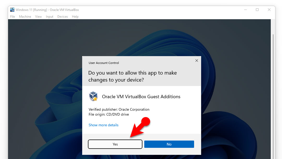 Allow The Installer From The User Account Control