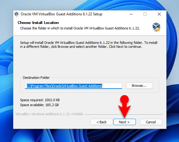Choose Install Location