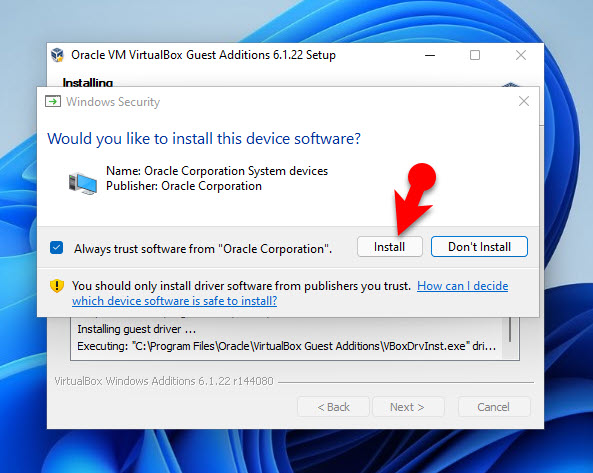 Windows Security Warning