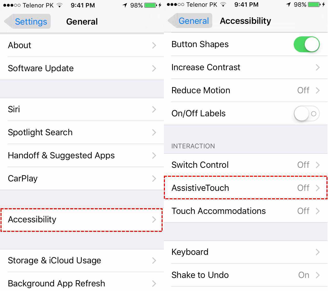 Go To Accessibility Then Tap On Assistivetouch