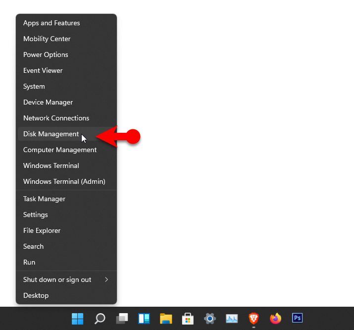 Open Disk Management