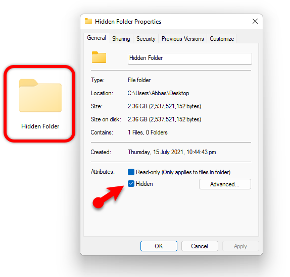Remove From Hidden Directory