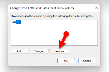 Remove The Drive Letter
