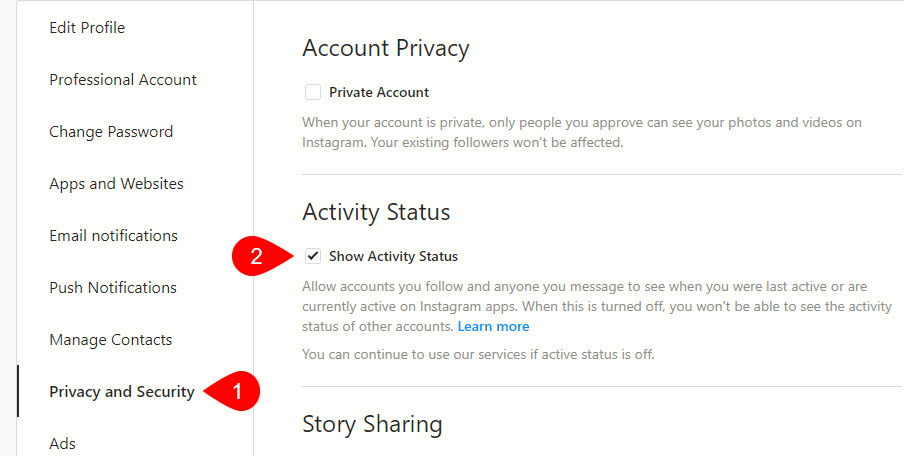 Verstecken Sie Ihren Instagram-Aktivstatus