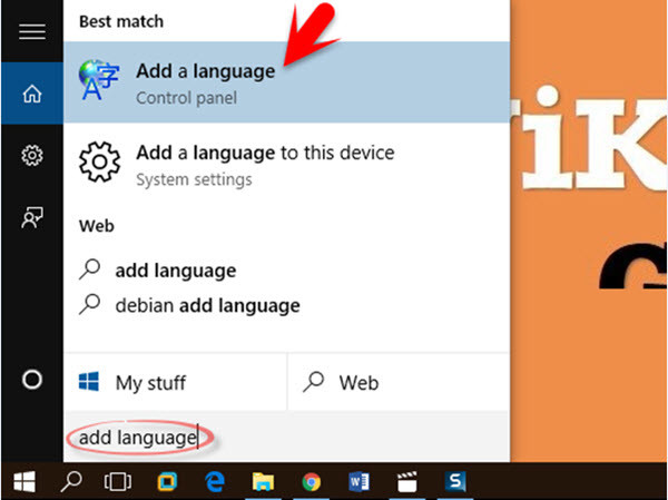 Windows 10 Add Language