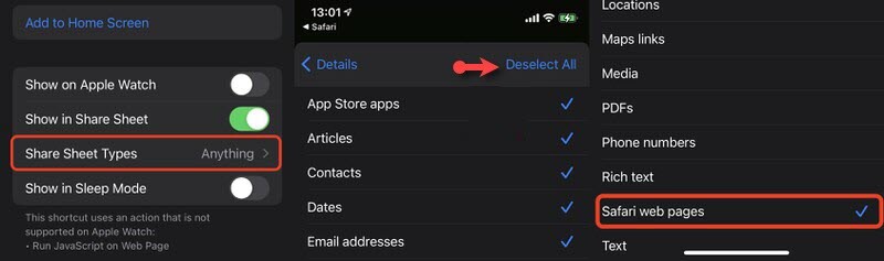 Safari Webpages Shortcuts9