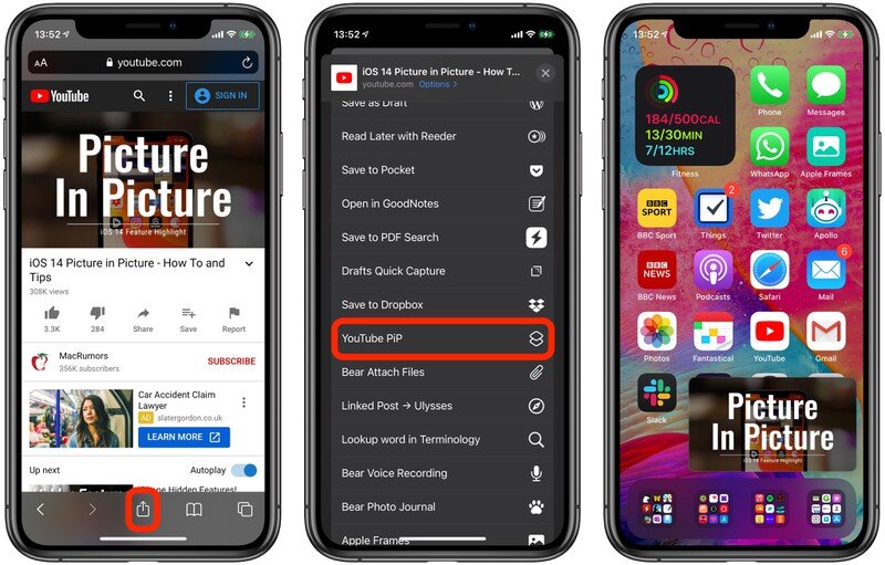 Youtube Mobile Site Pip Safari12