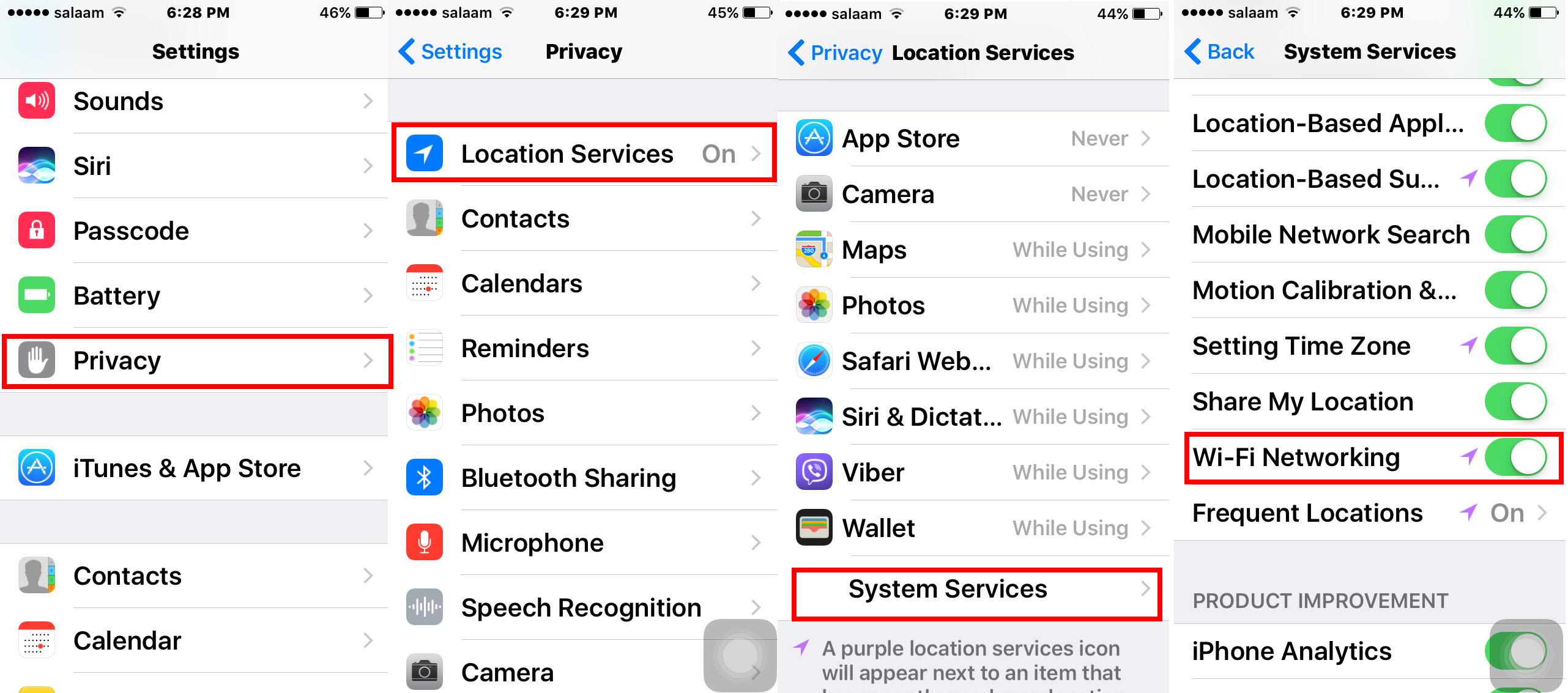 Turn Off Location Services For Wi Fi Networking