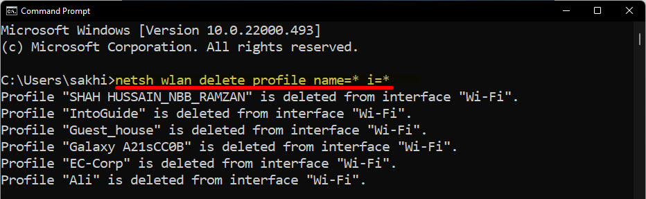 Deleted Connected Wifi Networks At Once