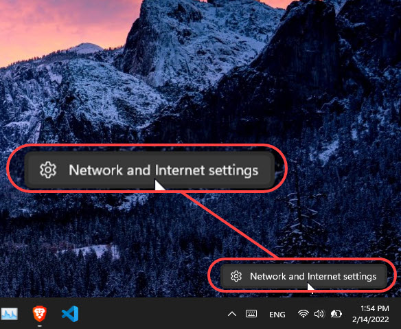 Network And Internet Settings