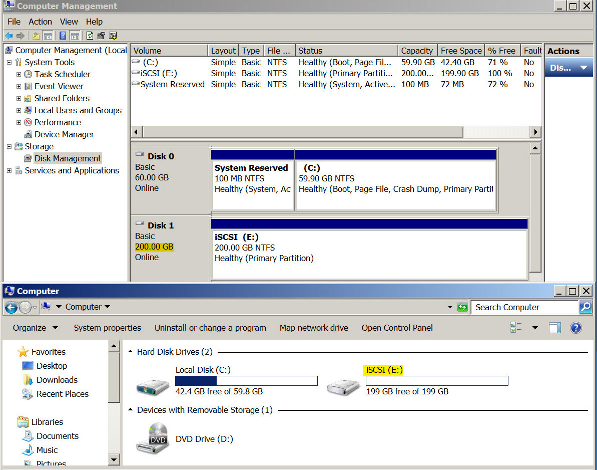 Disk Initialized