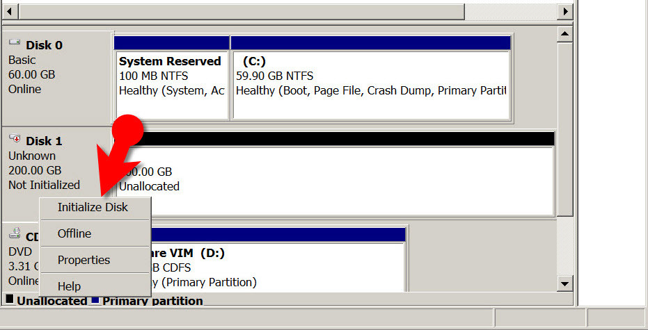 Initialize Disk