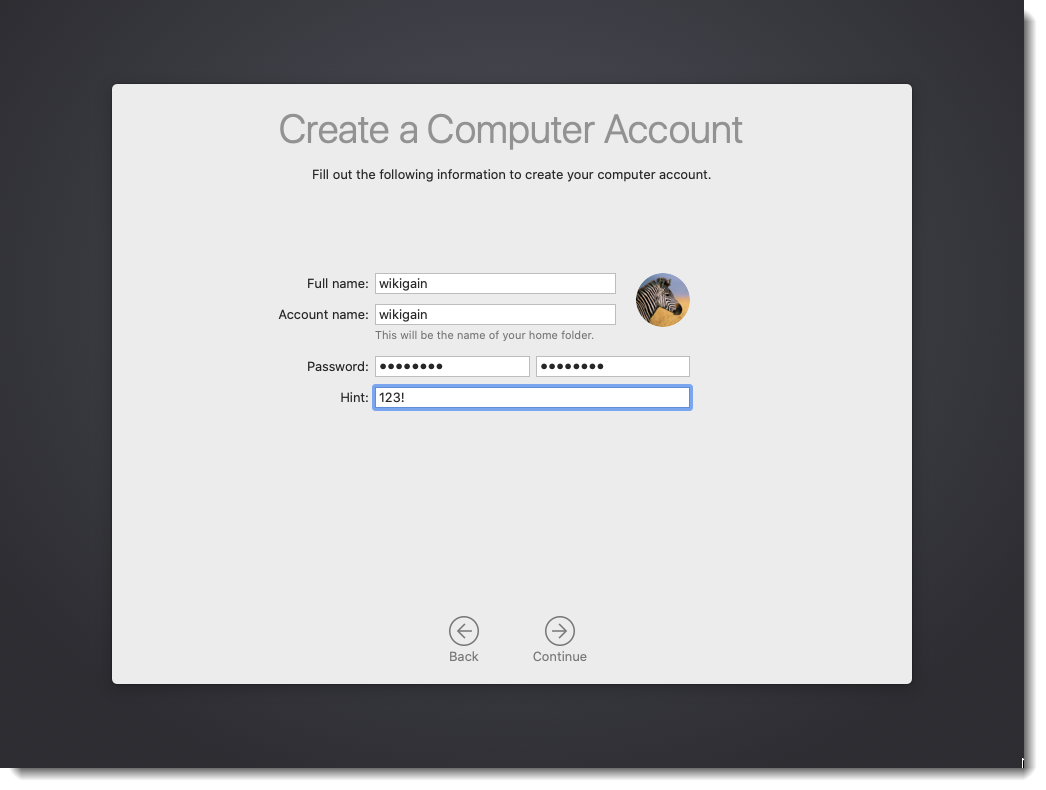 Create Catalina Computer Account Vmware