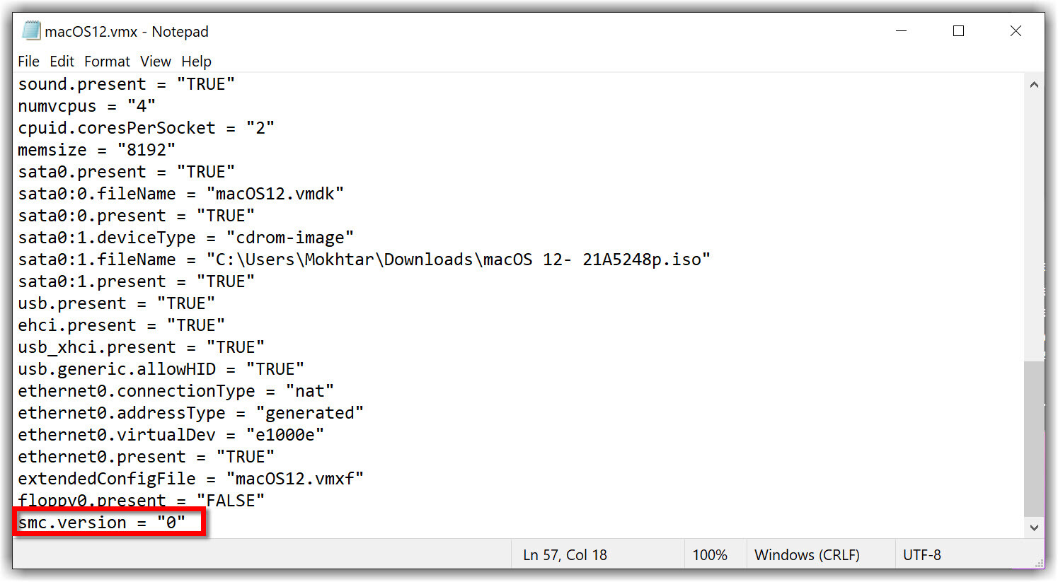 Add Smc Version To Vmx File