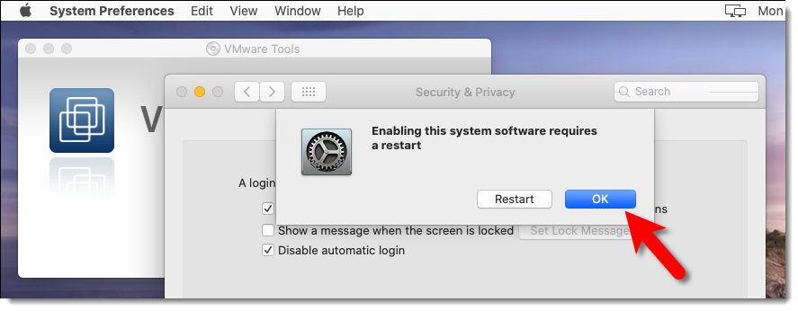 Click Ok On Security And Privacy