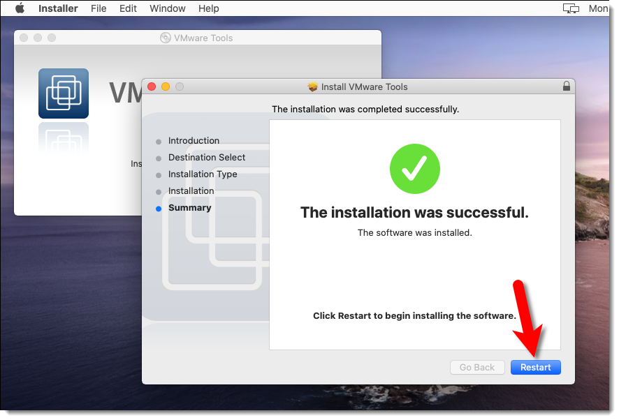 Restart To Begin Installing The Software