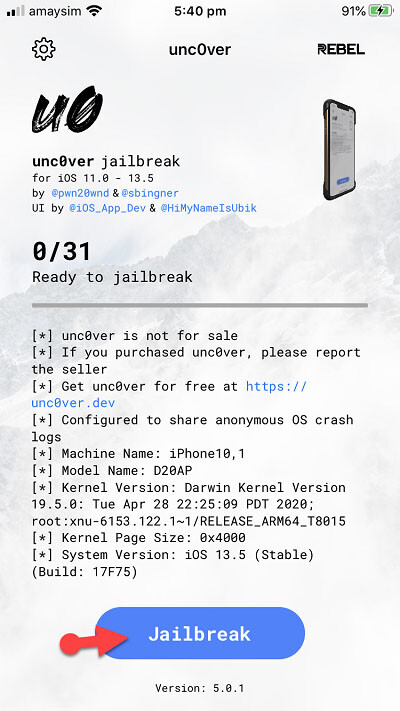 Jailbreak Button