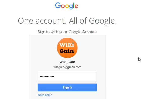 Connectez-vous au compte Gmail