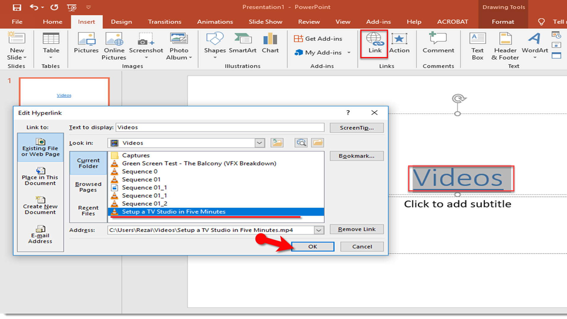 Link File From Powerpoint