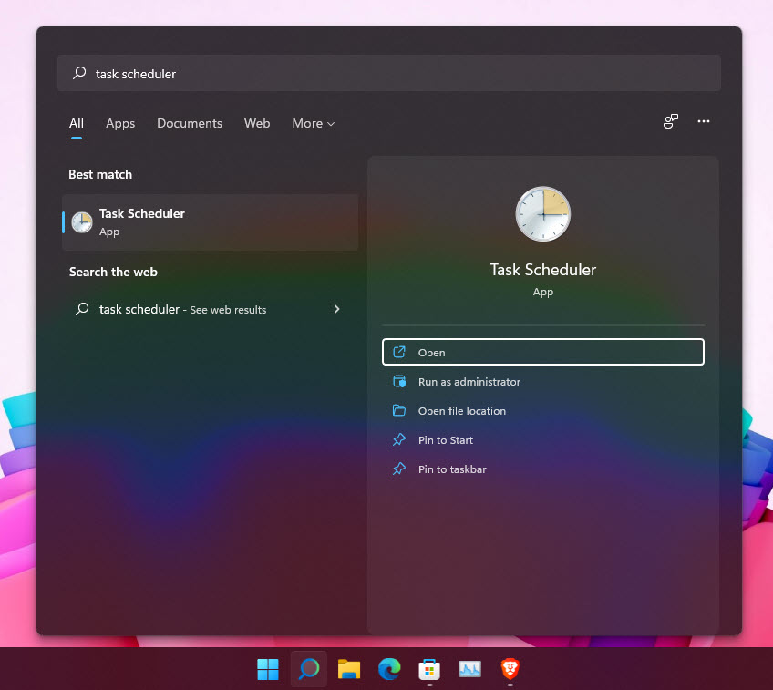 3 Launch Task Scheduler