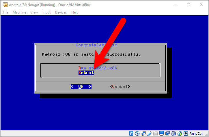 Android X86 Installed Successfully