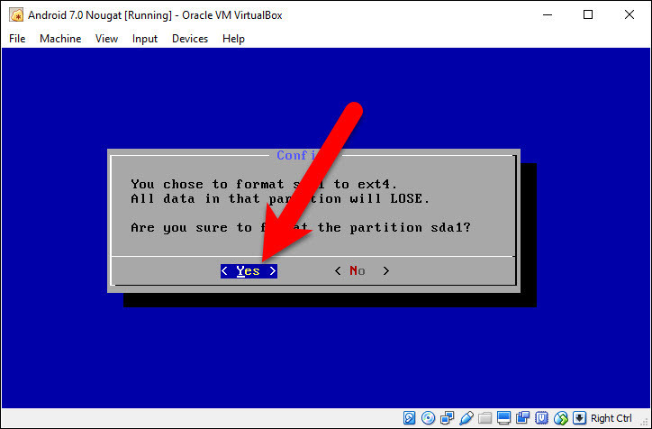 Confirm Formating