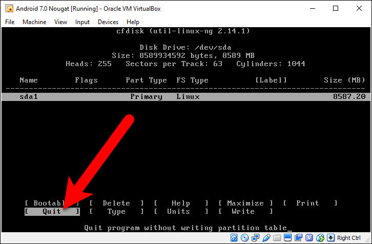 Quit Partitioning
