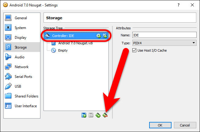 Remove Storage Controller Ide