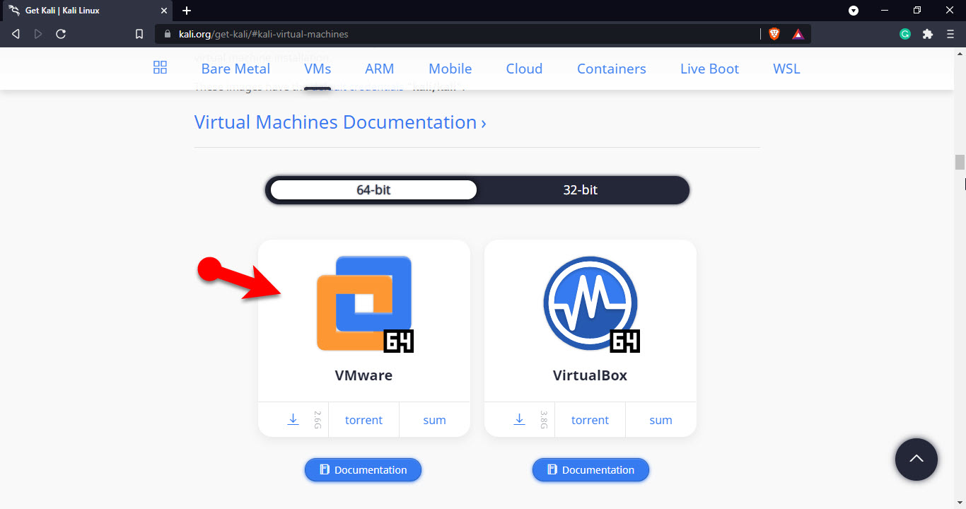 Download Pre Installed Kali