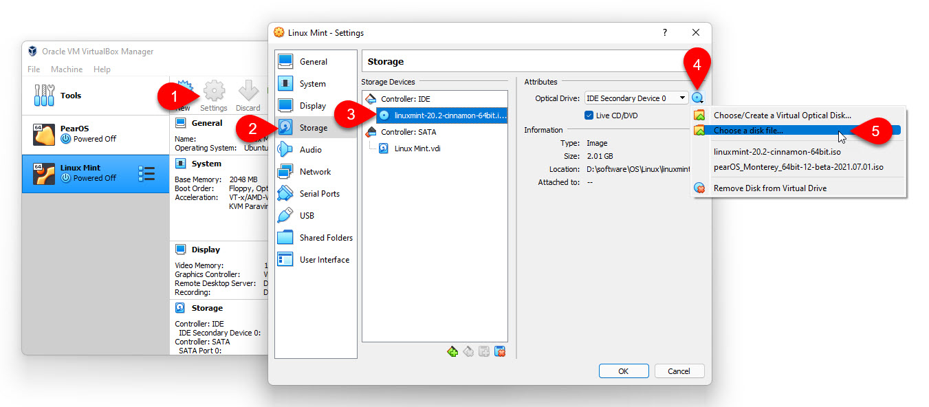 Add Linux Mint Iso To The Vm